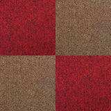40 x Carpet Tiles 10m2 / Scarlet Red & Sand