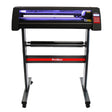 Vinyl cutter with a sleek black design, LED light guide, and user-friendly control panel, perfect for Mac compatibility and sign making