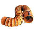 MAXBLAST Dust Extractor features a bright orange 550W fan with a 6m flexible duct, designed for efficient dust removal and airflow