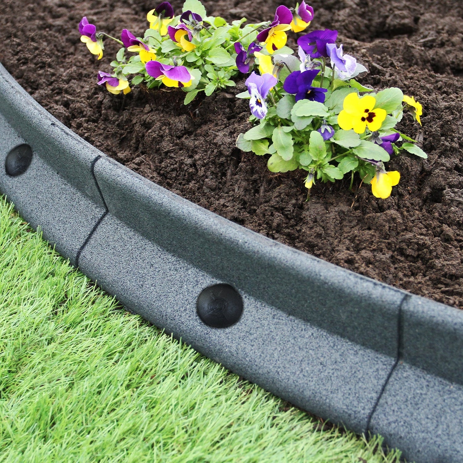 Flexible Lawn Edging Grey 1.2m x 40