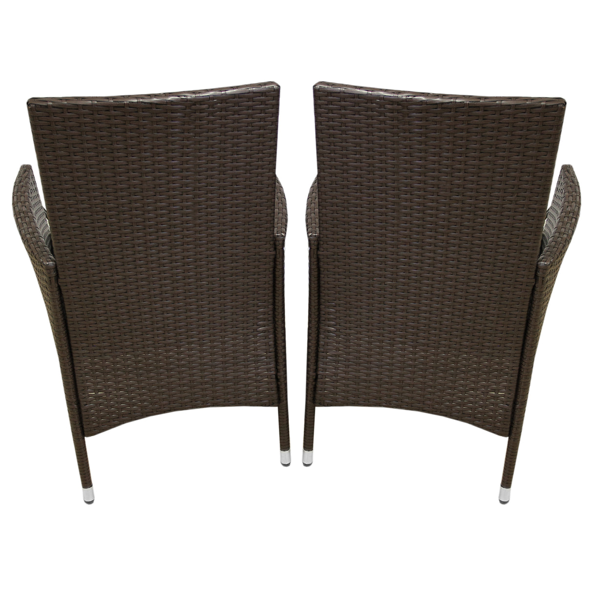 Jardí 2-Seater Rattan Bistro Brown Set with Cushions & Rain Cover