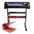 Vinyl cutter with LED display, 38cm clam press in red and black, ideal for precision cutting and heat transfer applications