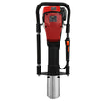 T-Mech 4 Stroke Post Driver features a red and black design, sturdy metal construction, and a sleek silver cylindrical base for efficient driving