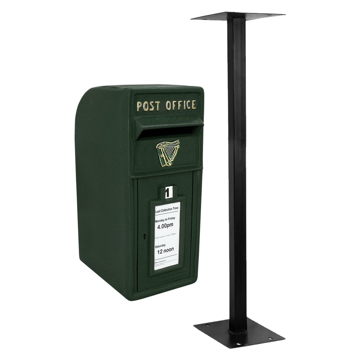 Green Irish Post Box with Stand