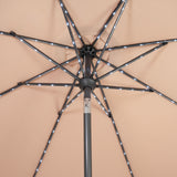 LED Tilt Parasol 2.7m With Tilt Base – Beige