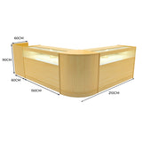 Luna LED Shop Counter Set CM60, TB60 & 2 x B1500 - Maple