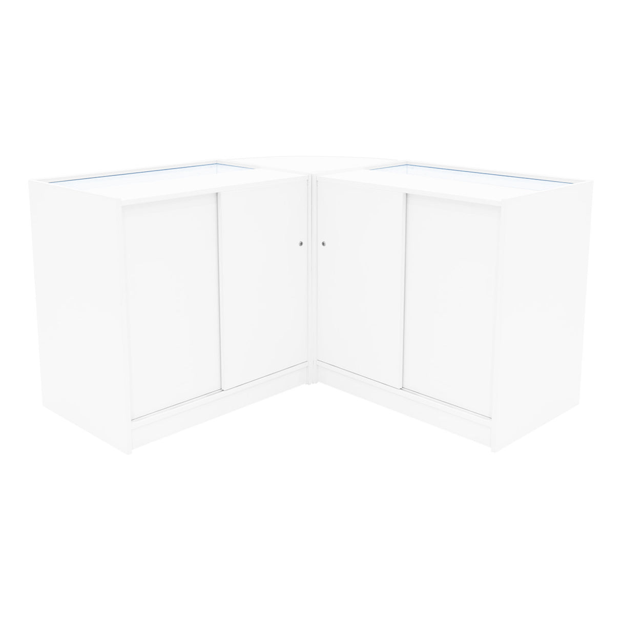 Harmonia LED Shop Counter Set B900, C900 & LM60 - White