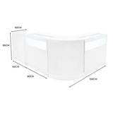 Luna LED Shop Counter Set CM60, TB60 & 2 x B900 - White