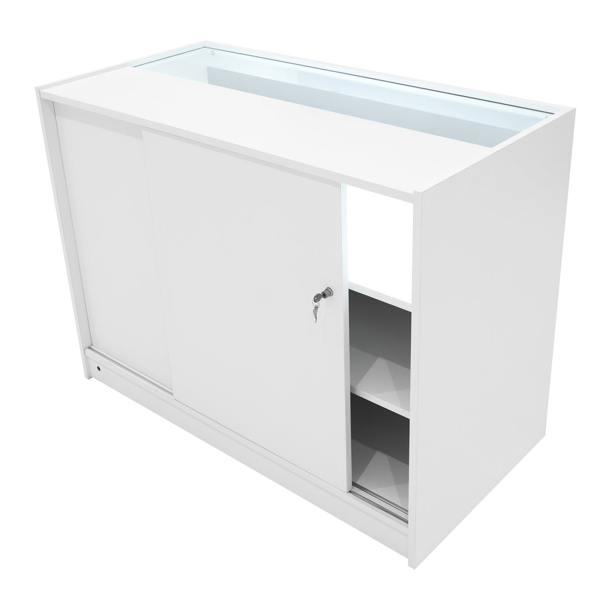 Harmonia LED Shop Counter Set B1200, C1200 & LM60 - White