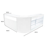 Triton LED Shop Counter Set K1500, B1500 & CM60 - White