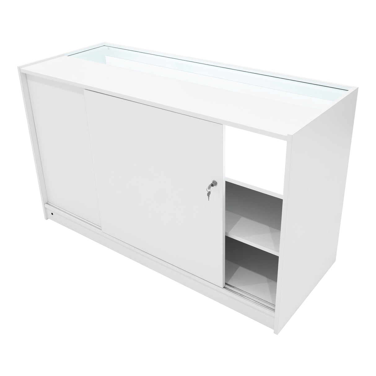 Harmonia LED Shop Counter Set B1500, C1500 & LM60 - White