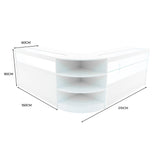 Harmonia LED Shop Counter Set B1500, C1500 & LM60 - White