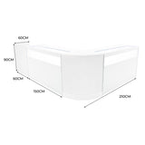 Luna LED Shop Counter Set CM60, TB60 & 2 x B1500 - White