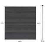 Composite Fence Panel & LED Posts x 2 - Grey