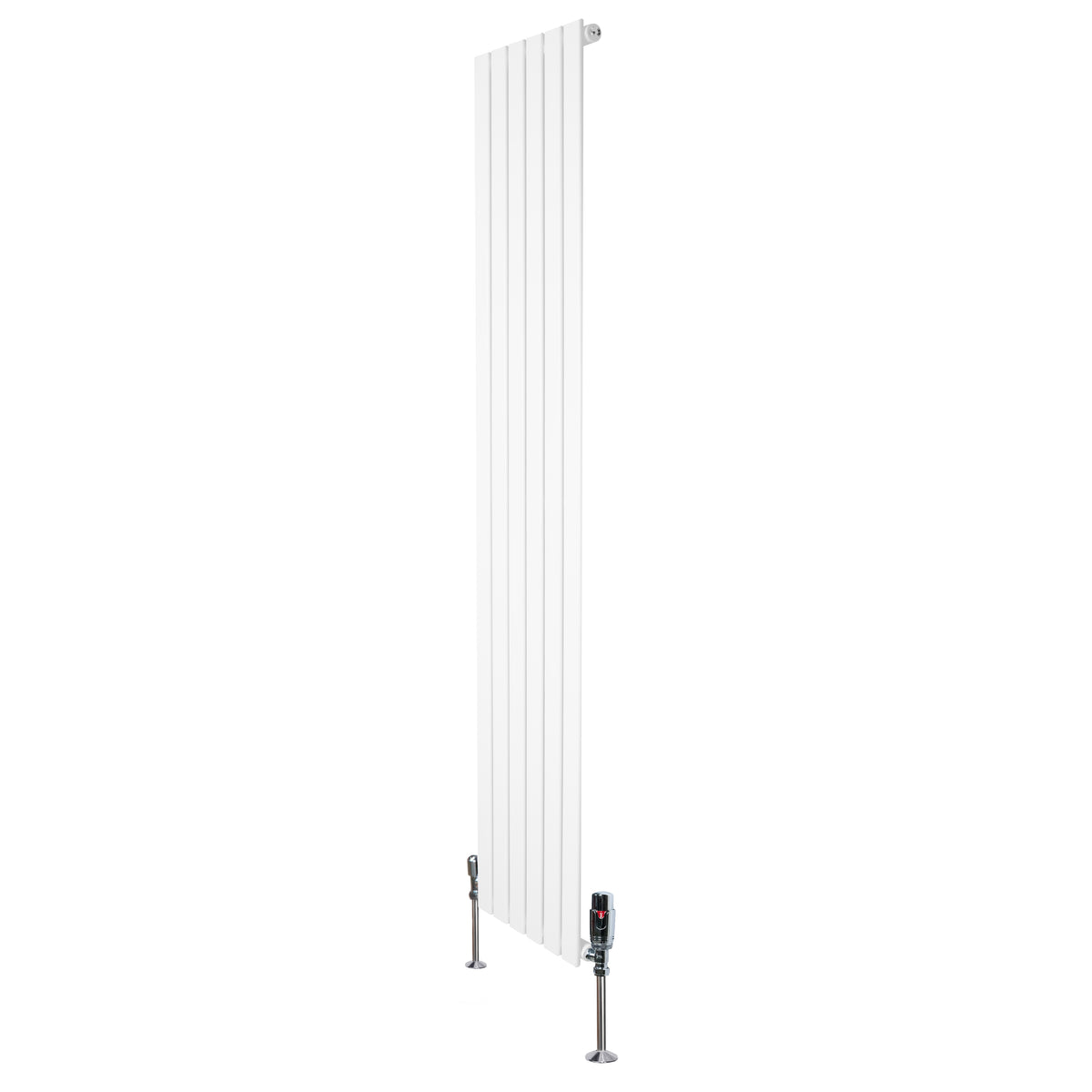 Flat Single Column Radiator & Valves – 1800mm x 420mm – White – Monster ...