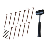 Flexible Lawn Edging 4 x 1.2m With Mallet - Brown