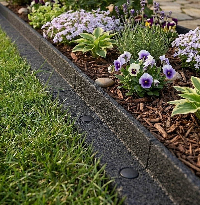 Flexible Lawn Edging 22 x 1.2m With Mallet - Grey