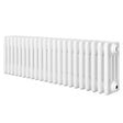 Traditional white 4 column radiator measuring 300 x 1010mm, featuring a smooth, glossy finish and classic design for efficient heating