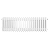 Traditional white 4 column radiator, 300 x 1010mm, featuring a smooth, glossy finish and a classic design ideal for home heating