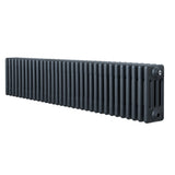 Traditional anthracite 4 column radiator, 300 x 1505mm, featuring a sleek, elongated design with a textured surface for efficient heat distribution
