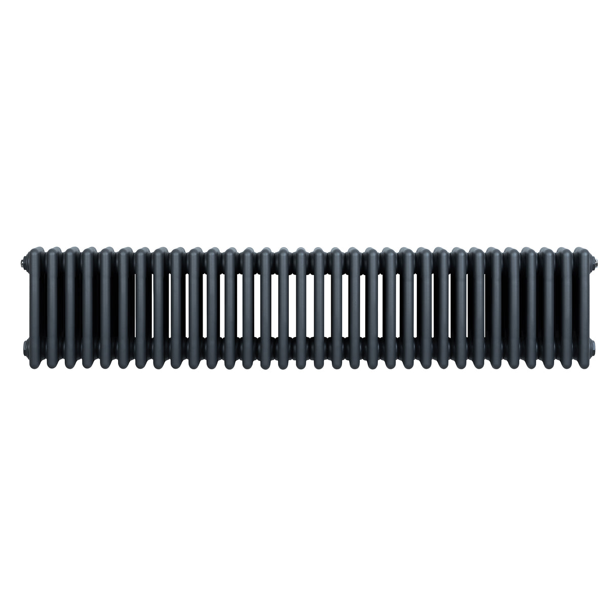 Traditional anthracite 4 column radiator, 300 x 1505mm, featuring a sleek, textured surface and classic design for efficient heating