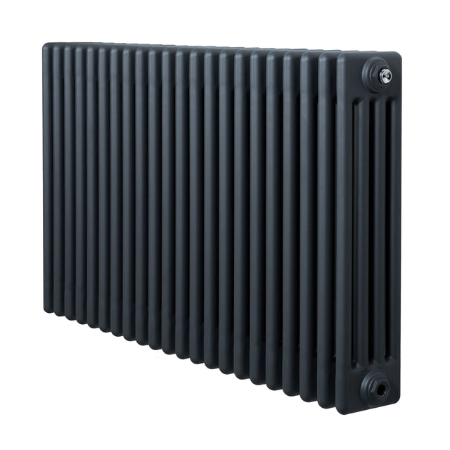Traditional anthracite grey 4 column radiator, 600 x 1010mm, featuring a sleek, textured finish and sturdy metal construction