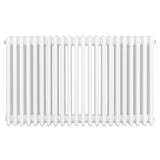Traditional white 4 column radiator, 600 x 1010mm, featuring smooth, glossy finish and rounded edges for a classic look