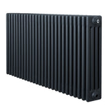 Traditional 4 column radiator in anthracite grey, featuring a sleek, vertical design with a smooth, matte finish and sturdy construction