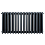Traditional 4 column radiator in anthracite grey, featuring a sleek, smooth finish and a modern, rectangular design, measuring 600 x 1190mm