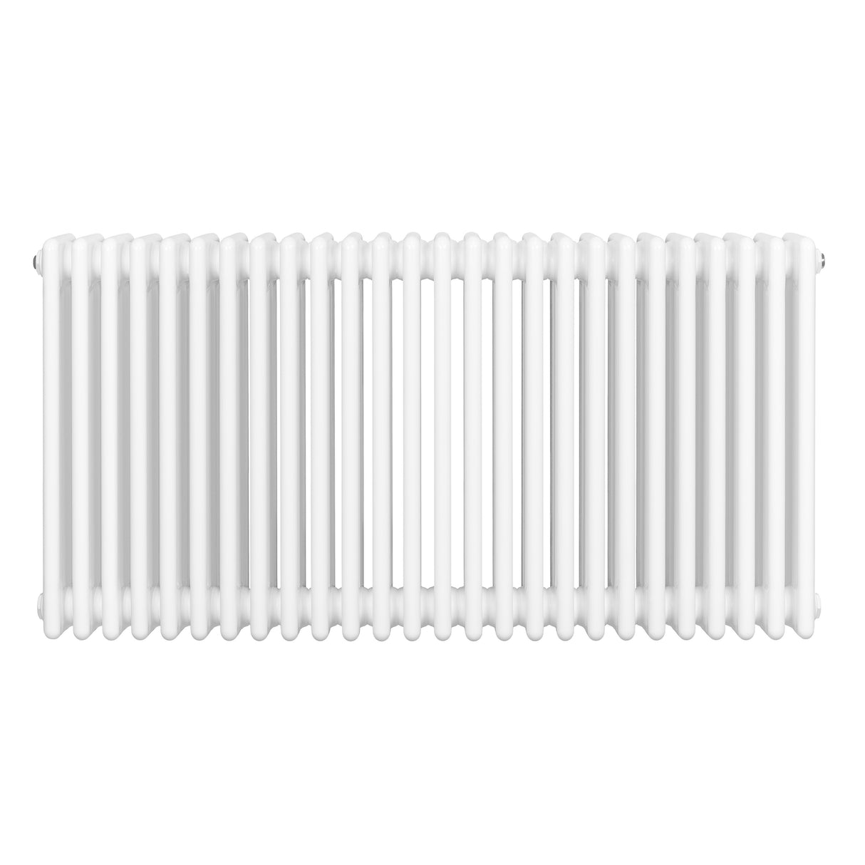Traditional white 4 column radiator, 600 x 1190mm, featuring smooth, rounded edges and a glossy finish for modern interiors
