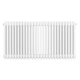 Traditional white 4 column radiator, 600 x 1190mm, featuring smooth, rounded edges and a glossy finish for modern interiors