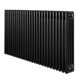 Traditional black 4 column radiator, 600 x 1190mm, featuring a sleek, ribbed design and durable metal construction for efficient heating