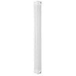 Traditional white 4 column radiator, 1800 x 200mm, featuring a sleek design with vertical lines and a smooth, glossy finish
