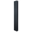 Traditional anthracite grey 4 column radiator, 1800 x 290mm, featuring a sleek vertical design and smooth matte finish