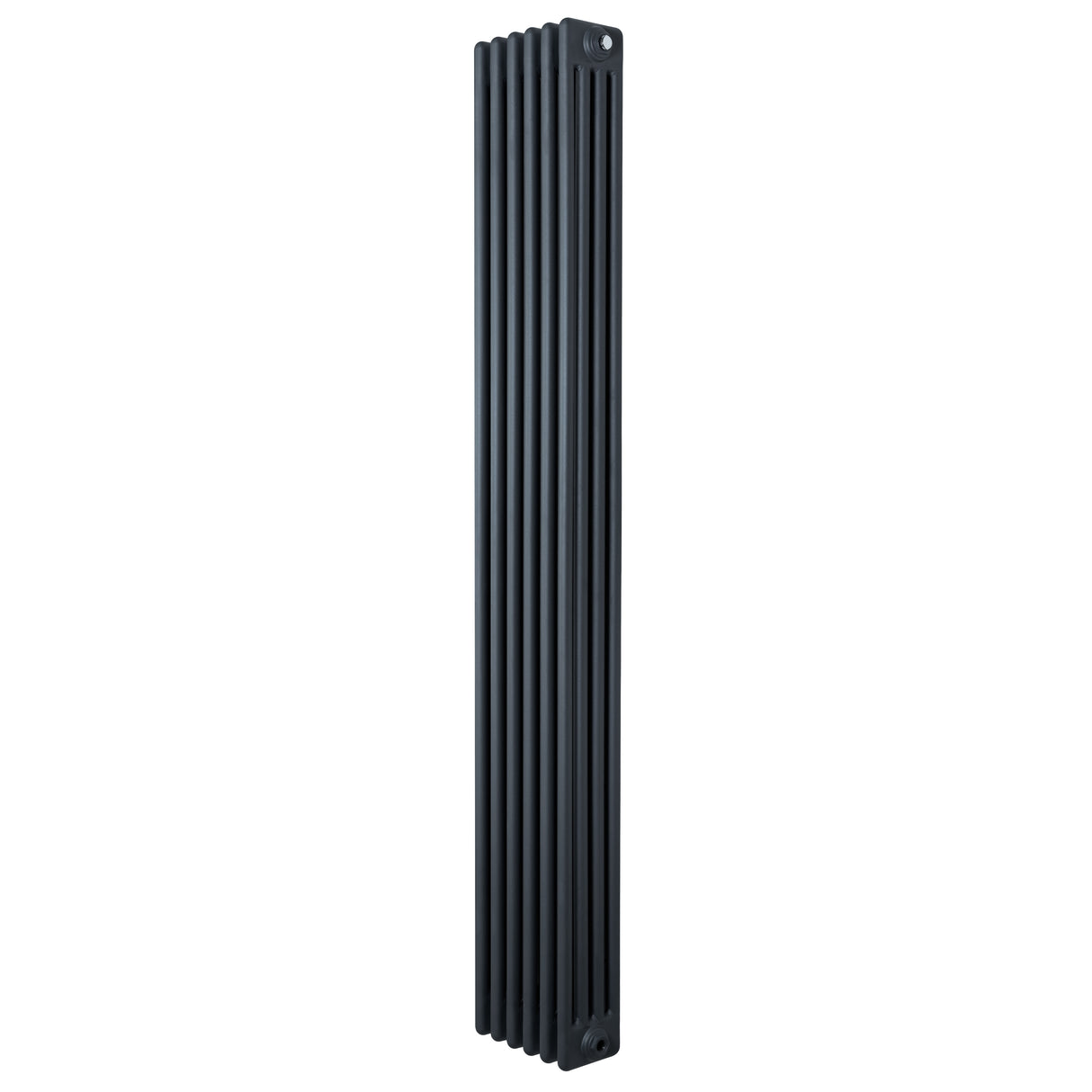 Traditional anthracite grey 4 column radiator, 1800 x 290mm, featuring a sleek vertical design and smooth matte finish