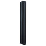 Traditional anthracite grey 4 column radiator, 1800 x 290mm, featuring a sleek vertical design and smooth matte finish