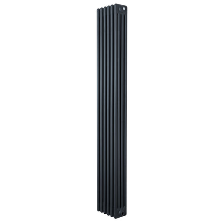Traditional anthracite grey 4 column radiator, 1800 x 290mm, featuring a sleek vertical design and smooth matte finish