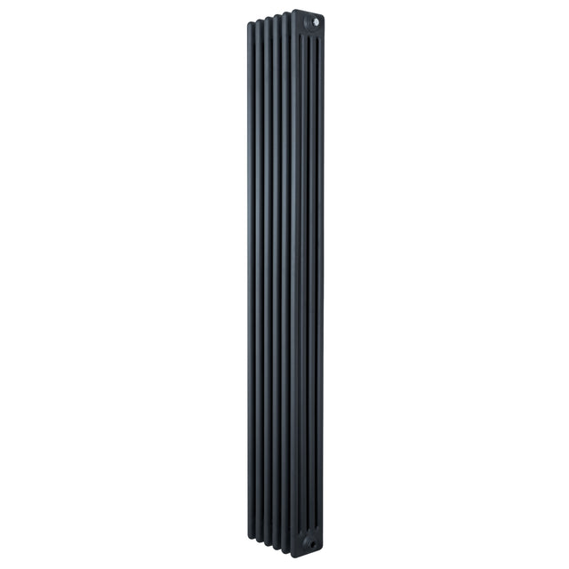 Traditional anthracite grey 4 column radiator, 1800 x 290mm, featuring a sleek vertical design and smooth matte finish
