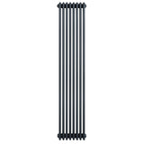 Traditional 4 column radiator in anthracite grey, featuring a sleek vertical design with smooth, rounded edges and a modern finish