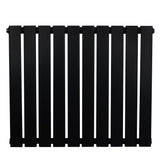 Sleek black flat single column radiator, 600 x 700mm, featuring smooth vertical panels and a modern minimalist design