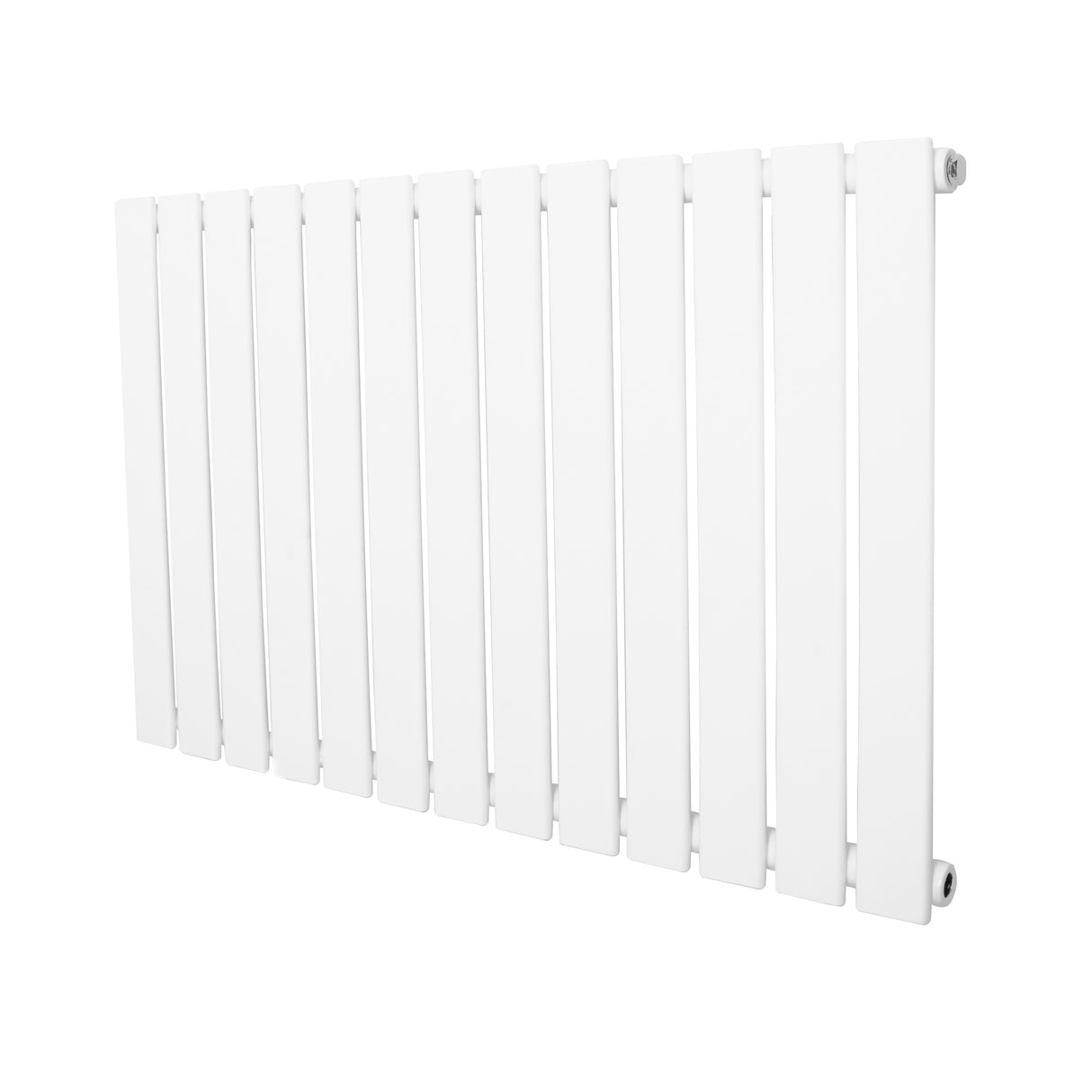 Sleek white flat single column radiator with a smooth finish, measuring 600 x 910mm, ideal for modern heating solutions