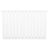 Flat single column radiator in sleek white finish, measuring 600 x 910mm, featuring smooth vertical panels and a modern design