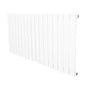 Sleek white flat single column radiator, 600 x 1190mm, featuring smooth, vertical slats and a modern design for efficient heating