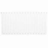 Sleek white flat single column radiator measuring 600 x 1190mm, featuring smooth vertical panels and a minimalist design