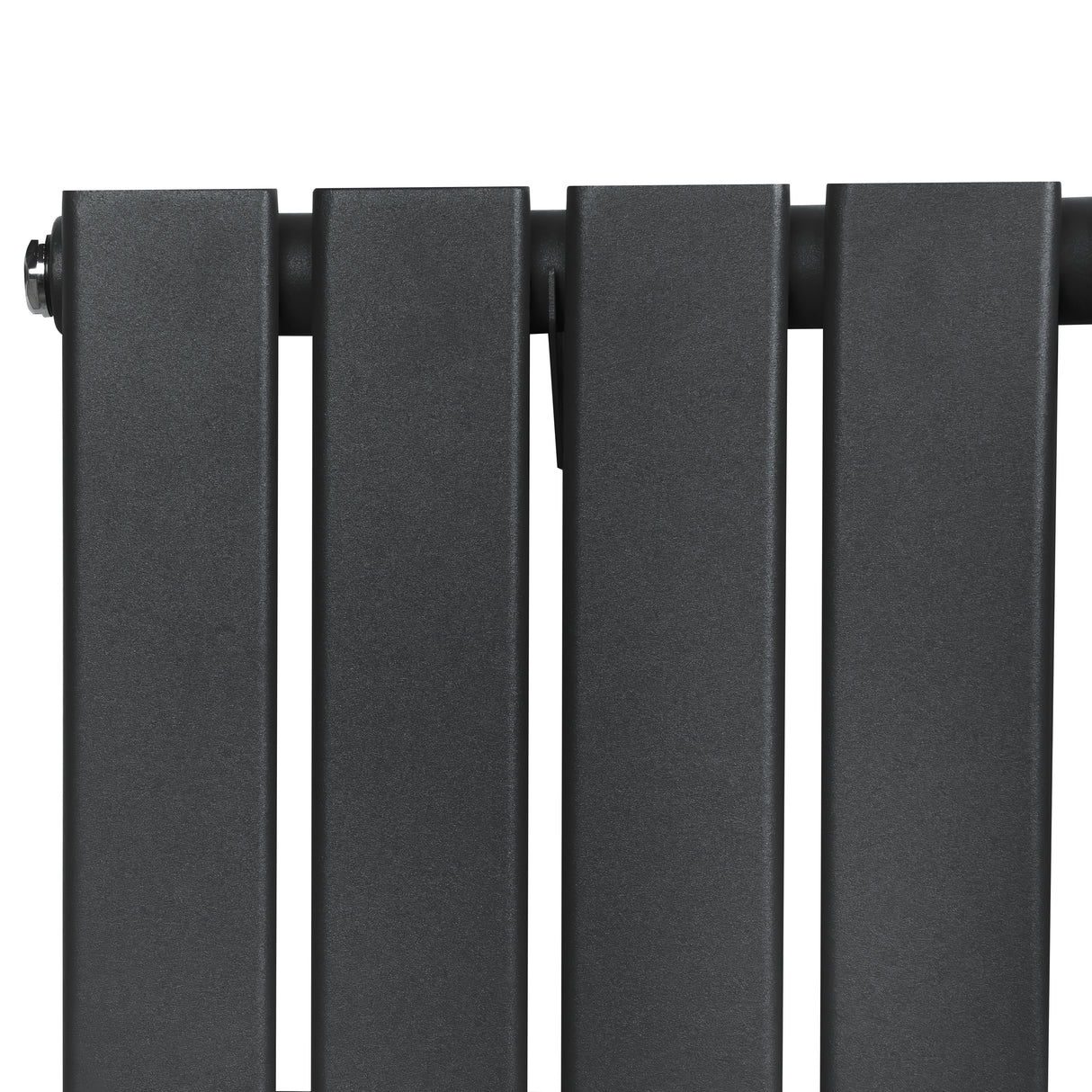 Anthracite grey flat single column radiator with a sleek, modern design and smooth, matte finish, measuring 600 x 1400mm