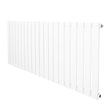 Sleek white flat single column radiator, 600 x 1400mm, featuring a smooth finish and vertical slats for modern heating solutions