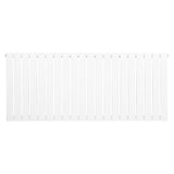 Flat single column radiator in sleek white finish, measuring 600 x 1400mm, featuring a smooth, modern design with vertical slats