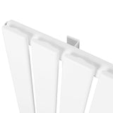 Sleek white flat single column radiator, 600 x 1400mm, featuring smooth, glossy panels and a minimalist design for modern interiors