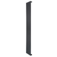Sleek anthracite grey flat single column radiator, 1600 x 280mm, featuring a modern design with smooth, vertical lines and a matte finish