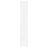 Sleek white flat single column radiator, 1600 x 280mm, featuring smooth vertical panels and a modern minimalist design